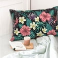 thumbnail image 6 of Kll Green Tropical Leaves Pillow Covers Envelope Closure,Super Soft And Cozy Fuzzy Fleece Pillow Case Cover 16"X24", 6 of 8