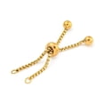 thumbnail image 2 of Adjustable 304 Stainless Steel box Chain Slider Bracelet Making Golden 3-1/8 inch(8cm) Hole: 2mm, 2 of 3