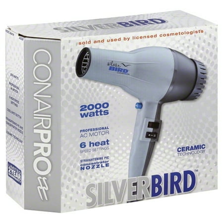 Conair Pro Silver Bird 2000 Watt Hair Dryer Walmart Com