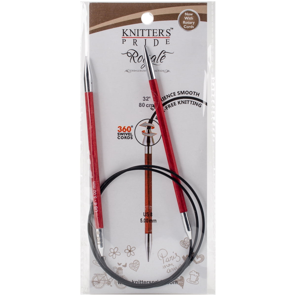 Royale Fixed Circular Needles 32"Size 8/5Mm