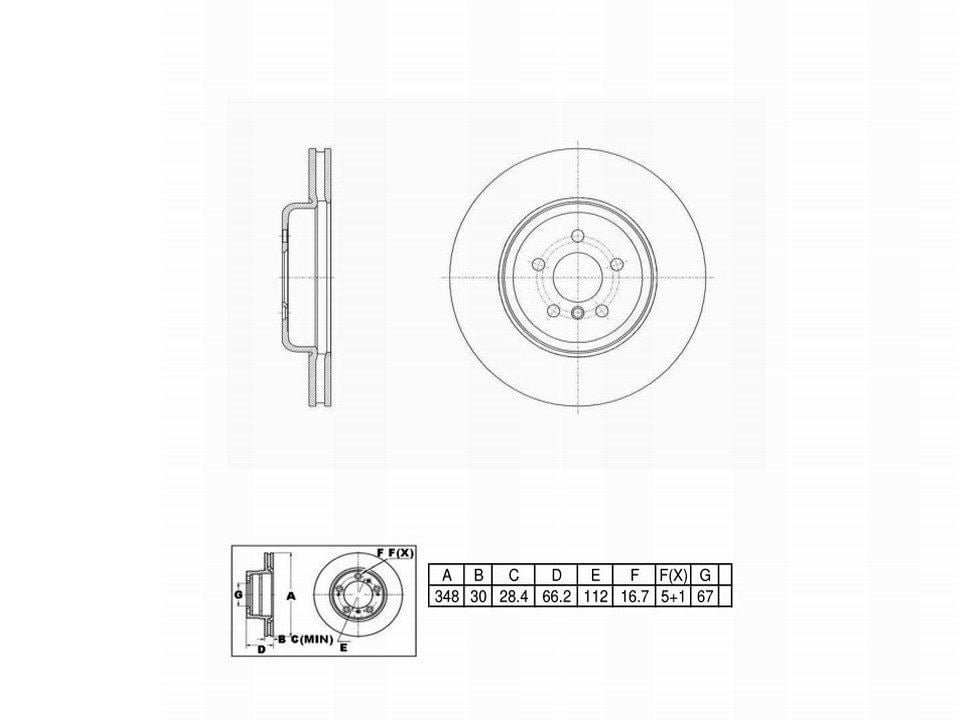Winstop Brake Rotor, Front WS255680, BMW X5 2023-2019