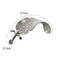 thumbnail image 5 of UDIYO Women Fashion Leaf Silver Tone Rhinestone Wedding Gift Brooch Pin, 5 of 7