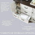 thumbnail image 6 of SinCiDo Bedroom Furniture Large Dresser for Bedroom, Wood Rustic Long Dresser with 5 Drawers, 6 of 7