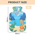 thumbnail image 3 of 2L Hot Water Bottle with Soft Velvet Cover PVC Hot Water Bag for Pain Relief Long-Lasting Warmth Two Dinosaurs, 3 of 8