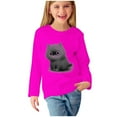 thumbnail image 2 of Spazoro Toddler Kids Girls Boys Sweatshirts, Crew Neck Long Sleeve Fall Winter Graphic Tops for Childs Girls Boys Hot Pink Size 11 T, 2 of 5
