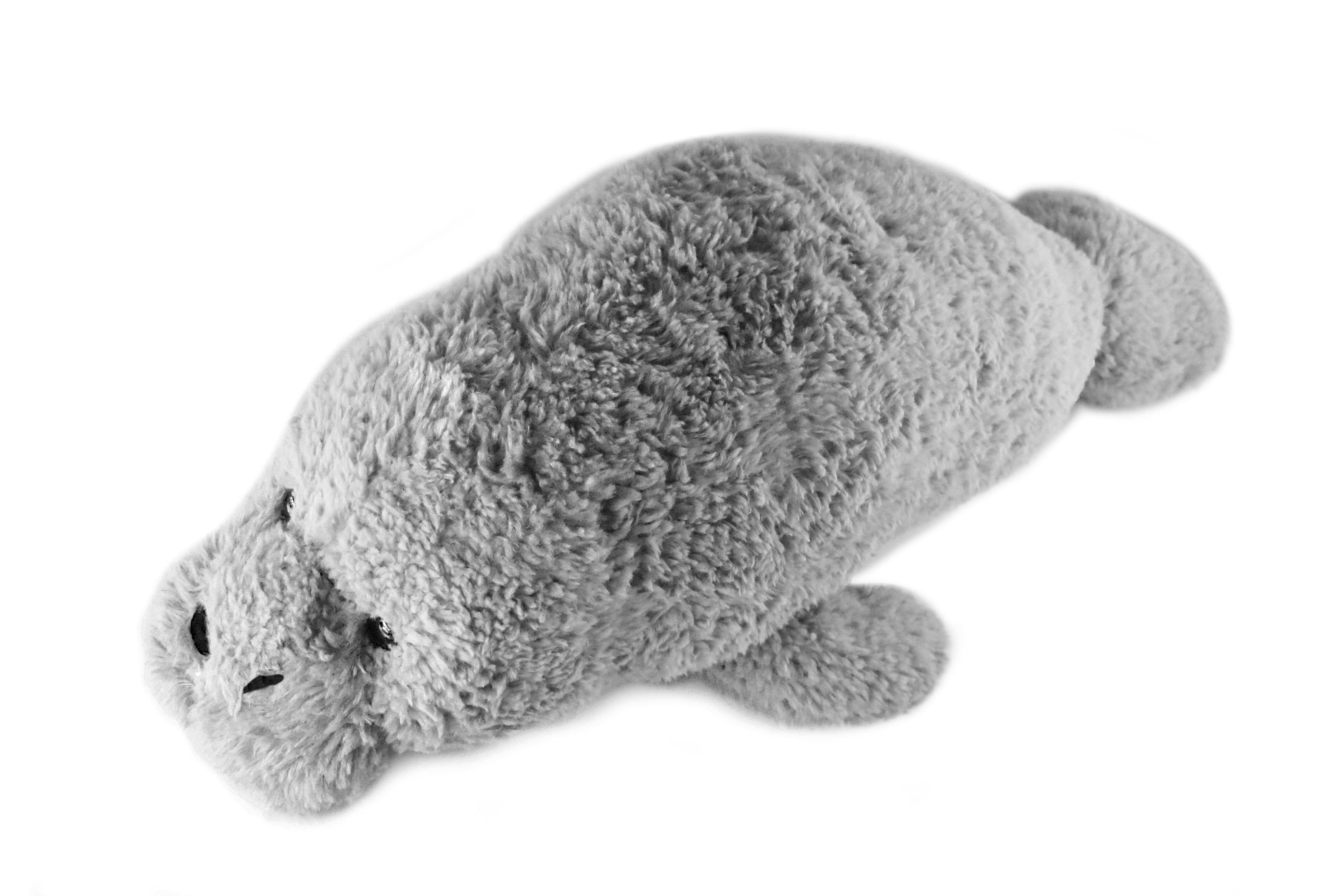 Simulation Manatee Plush Toy - Gray Long Lifelike Dugong Stuffed Toys, Super So