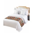 thumbnail image 2 of Xipuska Orange Spring Floral Bed Runners for Twin Size Bed, Decorative Bed Throws for Foot of Bed, Black Botanical Summer Leaf Bed Runner Sofa Throw Bedding Scarf Protector Slipcover/Hotel, 2 of 6