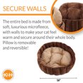 thumbnail image 3 of K&H Pet Products Lazy Cup Pet Bed Tan/Mocha Small 16 Inches, 3 of 7