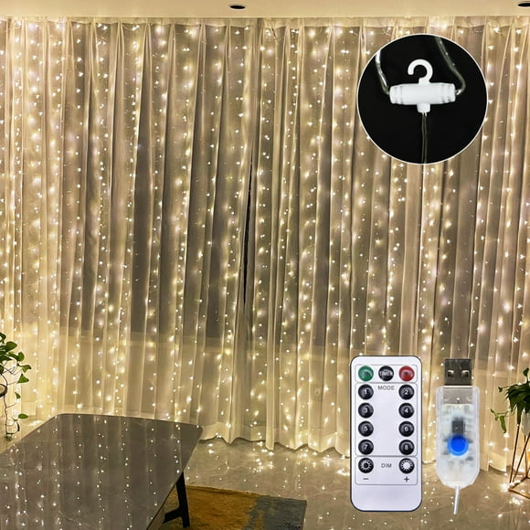 Yeacher Guirlande Lumineuse Alimentée par USB Décoration de Rideau pour Rendez-Vous Proposition de Rassemblement 8 Éclairages