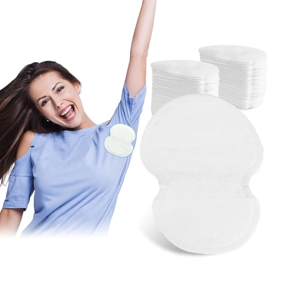 Armpit Sweat Pads, Pure Cotton Underarm Pads for Women and Men, Disposable Adhesive Sweat Absorption Comfortable Unflavored