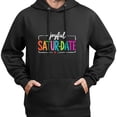 thumbnail image 3 of Sudadera con capucha alegre y dulce, colores del arcoíris, algodón agradable para la piel, top casual unisex., 3 of 5