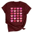 thumbnail image 1 of Meichang T-Shirts Cœur d'Amour pour Femmes T-Shirts de la Saint-Valentin Imprimé Cœur Manches Courtes Hauts Mignons Col Rond Cadeaux de la Saint-Valentin pour Femmes, 1 of 2