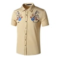thumbnail image 2 of Men's Western Cowboy Shirts Short Sleeve Slim Fit Lightweight Breathable Casual Button Down Shirts Embellished Shirts, 2 of 4