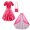 Rose 3pcs, variant on Girls Mermaid Princess Costume with Bag Cloak Birthday Party Cosplay