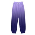thumbnail image 2 of Purple Sweatpants Women Fashion Pants for Women Casual Gradient Print Bottom Sweatpants Pockets High Waist Sporty Gym Athletic Fit Jogger Pants Trousers, 2 of 4