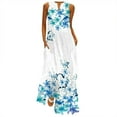 thumbnail image 1 of PENGXIANG Jupe Noire Robe Imprimée Sans Manches Col en V Ourlet Fendu Kaftan Ample Longue Robe, 1 of 5