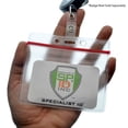 thumbnail image 3 of 5 Pack - Heavy Duty Badge Holder Horizontal with Resealable Zip Top - Clear Plastic Waterproof i’d Card Protector - Top Load Pouch w/ Lock Zipper Closure for Office, Travel, & Nurses by Specialist ID, 3 of 7