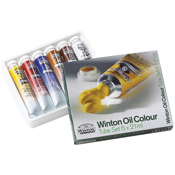 Winsor & Newton Introductory Oil Paint Set, includes 6 21mL tubes