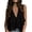 Black, variant on Women's Cotton Tiered Ruffle Tank Top Summer Sweet Deep V Neck Sleeveless Shirts Flowy Cute Boho Beach Vacation Tops Brown