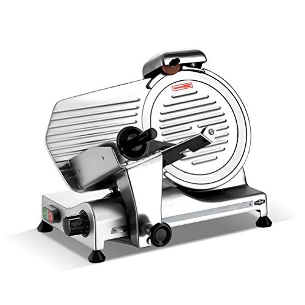 KWS Deluxe Commercial 320w Electric Meat Slicer 10" Triple Safety Locks