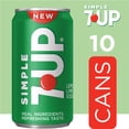 thumbnail image 4 of Simple 7UP Lemon Lime Soda, 7.5 fl oz mini cans, 10 pack, 4 of 13