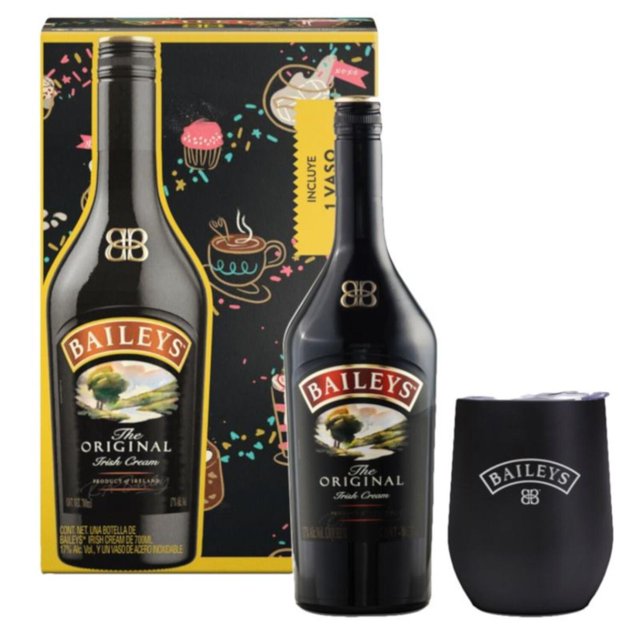 Paquete de 3 Crema De Whisky Baileys C/Vaso de Acero 700 ml Baileys Paquete de 3