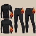 thumbnail image 2 of Traje de latón cálido para hombre, forro polar de invierno, capa base gruesa para correr, protección contra el frío, pantalones ajustados deportivos para otoño, 2 of 4