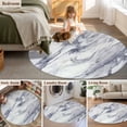 thumbnail image 5 of Round Area Rug 8 Ft, Grey Marble Washable Non-Slip Circle Carpet for Living Room/Bedroom, Abstract Minimalist Modern Art Collection Low-Profile Large Area Rugs for Indoor, 5 of 7