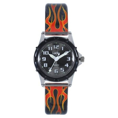 Dingbats Kids' Lucky Watch, Red Flame