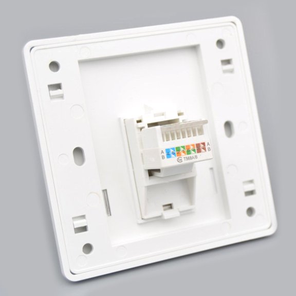Wall Socket Outlet 86x86 Type RJ45 CAT5E Socket Computer Network Module Socket Wall Socket Panel Cable Interface Outlet