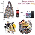 thumbnail image 3 of Reusable Grocery Bags, Nylon Tote Bag Gift For Women, Reusable Shopping Bags With Handles, Large Everything Bag Bulk, Foldable And Washable, 3 of 8