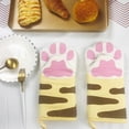 thumbnail image 5 of Oven Mitts,with The Heat Resistance of Silicone and Flexibility of Cotton, Recycled Cotton Infill, Terrycloth Lining, 480 F Heat Resistant Pair 3D Cartoon Cat, 5 of 5