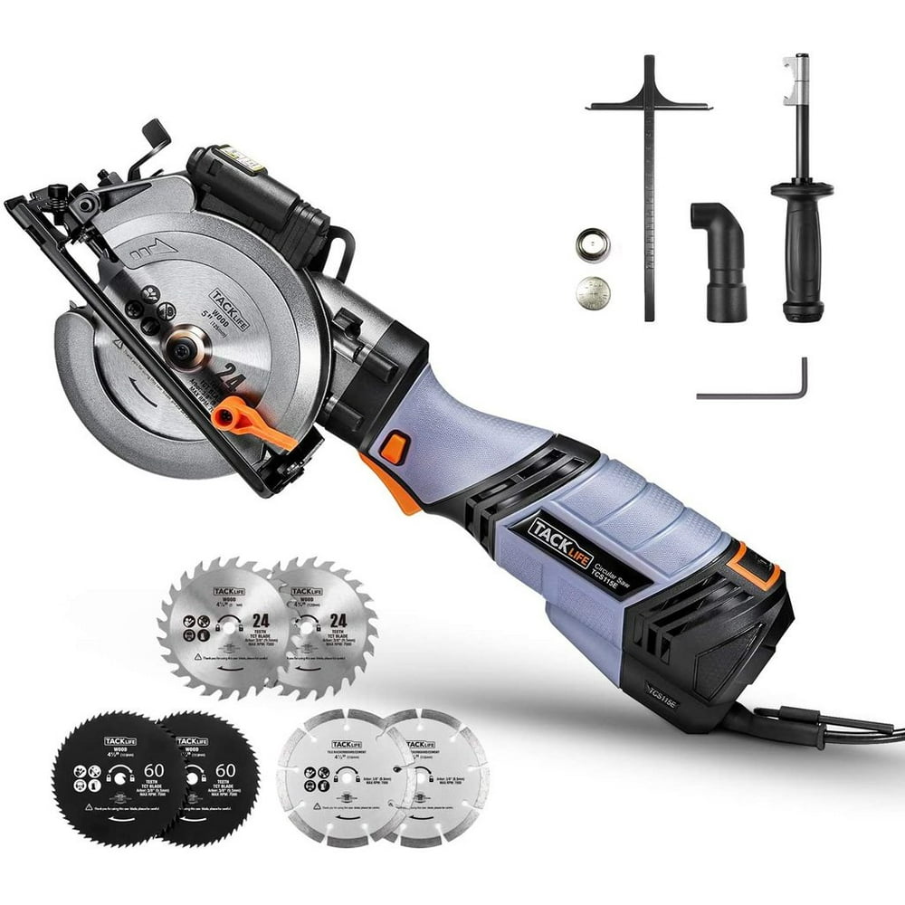 Tacklife Electric Mini Circular Saw With 6 Variable Speed, 6 Blades(5