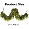 thumbnail image 4 of Guvpev 9FT Artificial Cedar Christmas Garland, Real Touch Winter Greenery, Realistic Christmas Rattan Soft Glue Green Plant Cedar Garland for Decorating Table, Mantel, Indoor Outdoor Xmas Decorations, 4 of 8