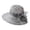 Grey, variant on Xijirk Hollow Straw Sun Hat with Flower Bead Wide Curved Brim Elegant Headwear for Wedding Tea Party Beach Summer Outdoor Occasions,Beige,One Size