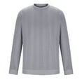 thumbnail image 4 of YLSDY Long Sleeve Shirts for Men Lightweight Casual Crewneck Textured Pullover Sweatshirts Solid Hoodless Shirts Gray XXXL, 4 of 6