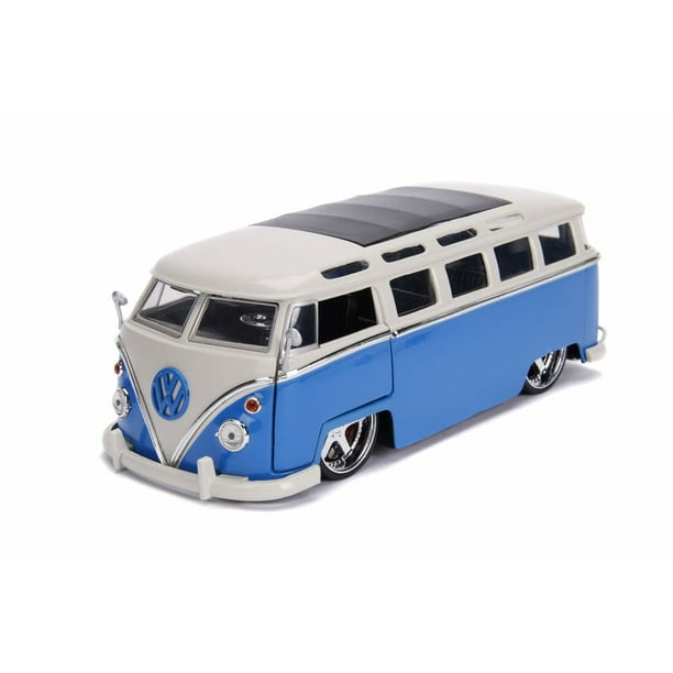 zacht Tweede leerjaar Stemmen 1962 Volkswagen Bus, Blue with White - Jada 99055DP1 - 1/24 scale Diecast  Model Toy Car (Brand New but NO BOX) - Walmart.com