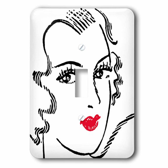 3dRose, Red Lips, single toggle switch