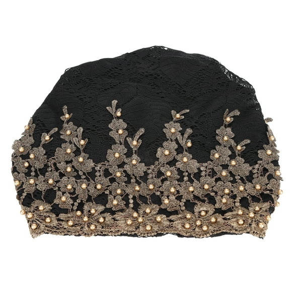 Winter Hats for Women, Slouchy Bonnet Casual Fashion Beaded Lace Breathable Loose Lazy Chemical Beanie for Daily Casual Wear, Sleeping, Outdoor Activities, Cycling, Hiking and