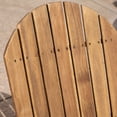 thumbnail image 4 of Royalty Outdoor 5 Piece Acacia Wood Adirondack Chair Set with Light Weight Concrete Fire Pit, Grey, Natural, 4 of 7