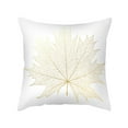 thumbnail image 1 of Fiudx Ofertas y liquidaciones Fundas de almohada de franela de terciopelo con hojas doradas para sofá, 1 of 1