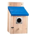 thumbnail image 2 of para pájaros, nido de madera, comedero para pájaros, fácil de limpiar, accesorios decorativos para exteriores para reyezuelos, carboneros y, 2 of 8