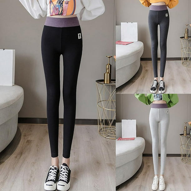 Women Winter Thick Leggings Pants Fleece Lined Thermal Stretchy Warm Soft US