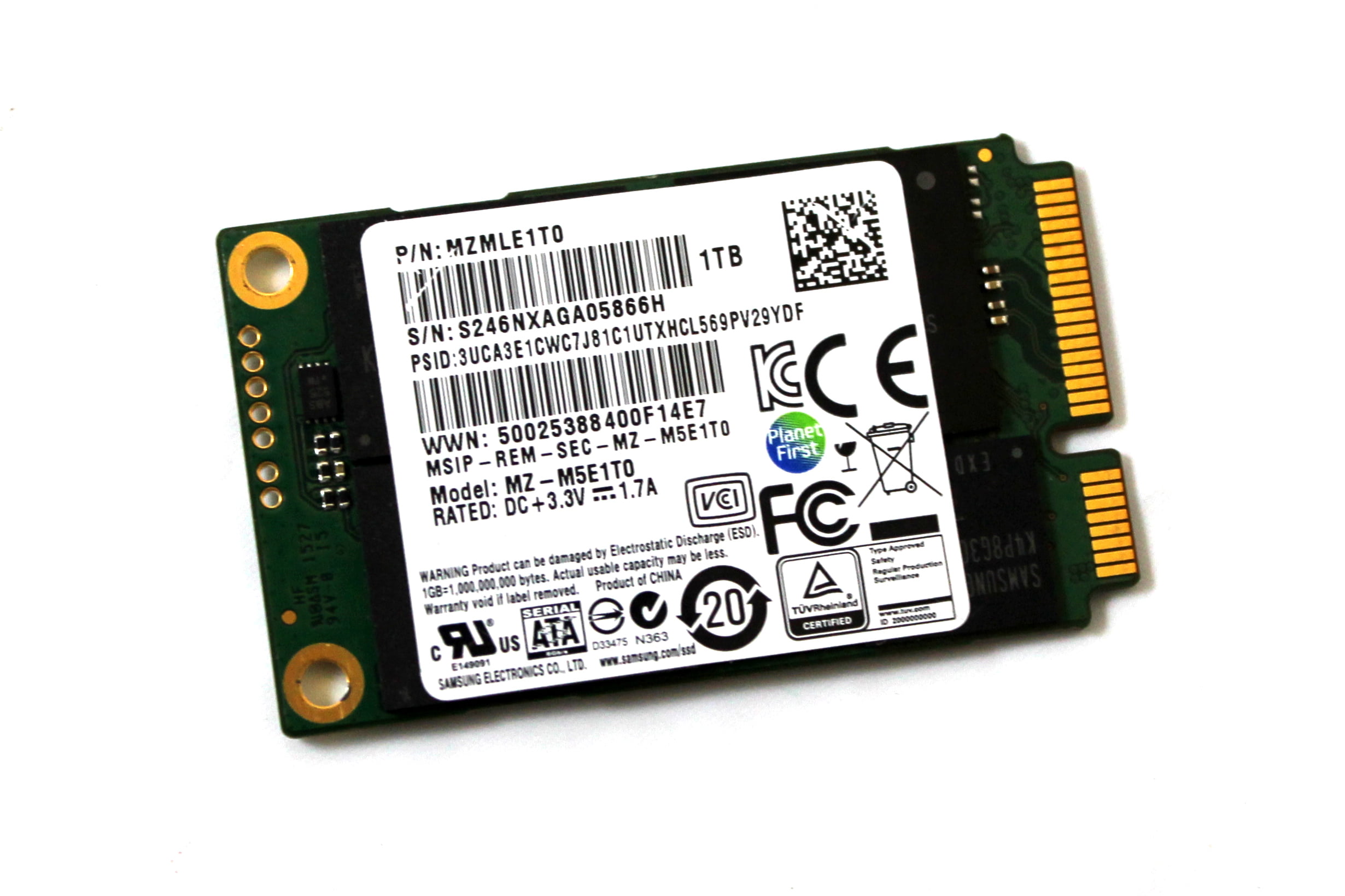 Samsung SSD pm851e 1tb 2.5" mz-7le1t00-7mm SATA 6gb/s 