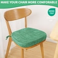 thumbnail image 4 of AllWays Plaza 2.5" Thick Chair Cushions for Dining Chair, Corduroy High Density Foam Kitchen Chair Pads, U Shaped Indoor Seat Cushions with Ties & Non-Slip Backing, Washable Cover, 17''x16.5'', Green, 4 of 11