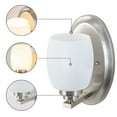 thumbnail image 5 of C Cattleya 5inch 1-Light Brushed Nickel Vanity Light  with White Opal Glass, 5 of 8