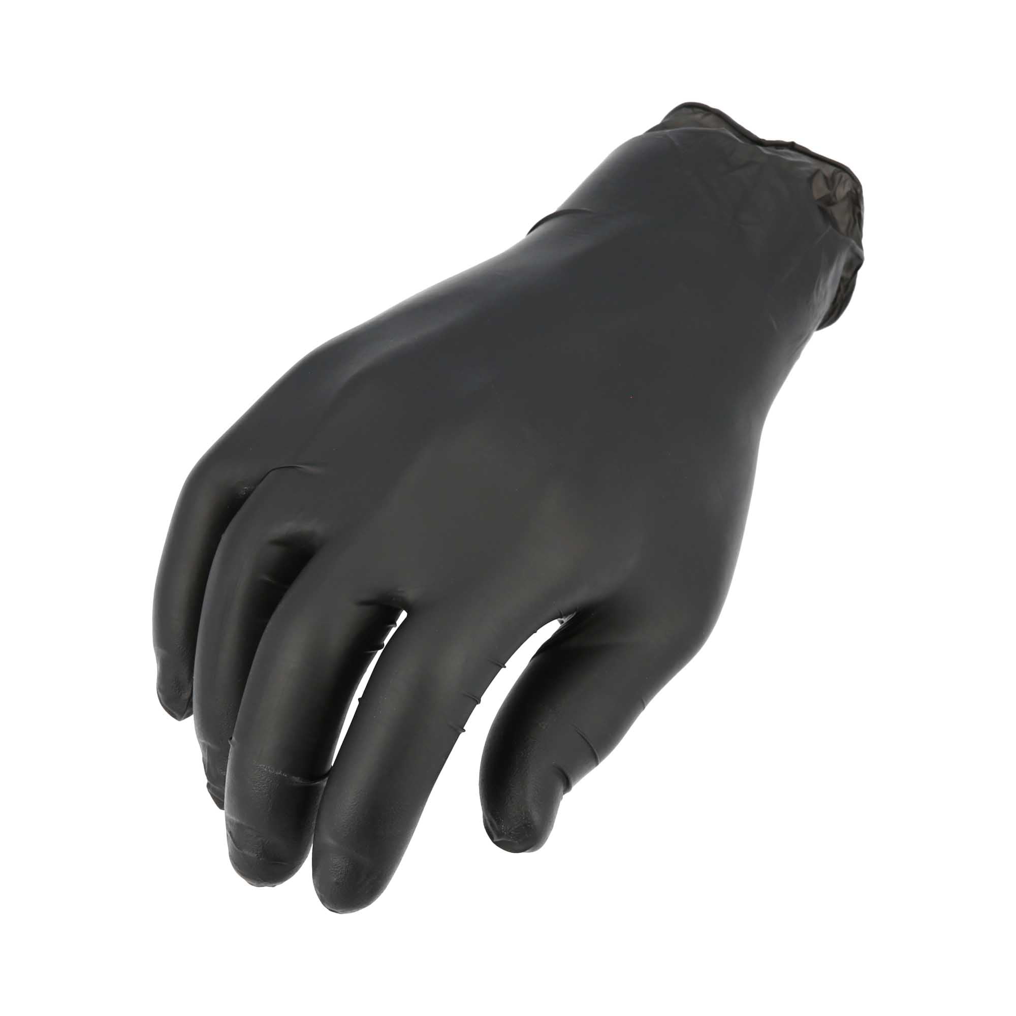 Gloves 100pcs Nitrile Black 5 MIL Thick Latex Free-heavy duty Large Size 