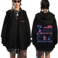 thumbnail image 2 of Sweat à Capuche Zippé Imprimé Graphique pour Fille, Mode Décontractée, Veste Zippée Surdimensionnée pour Hommes, Chandails en Molleton en Polaire, 2 of 5
