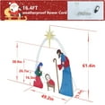 thumbnail image 6 of Lighted Outdoor Christmas Decoration Nativity Scene, Lighted Christmas Decor Set for Lawn and Home Holiday Party with Lights, Ground Stakes and Zip Ties, White, 5ft, 6 of 6