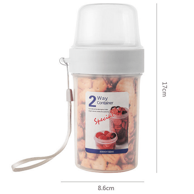 Breakfast On The Go Yogurt Nut Cups Cereal And Milk Container Airtight Food  Storage Box Sealed